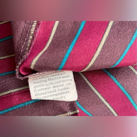 VTG James Kenrob Secretary Blouse Size 12 Womens Button Career Bow Tie - Picture 9 of 10